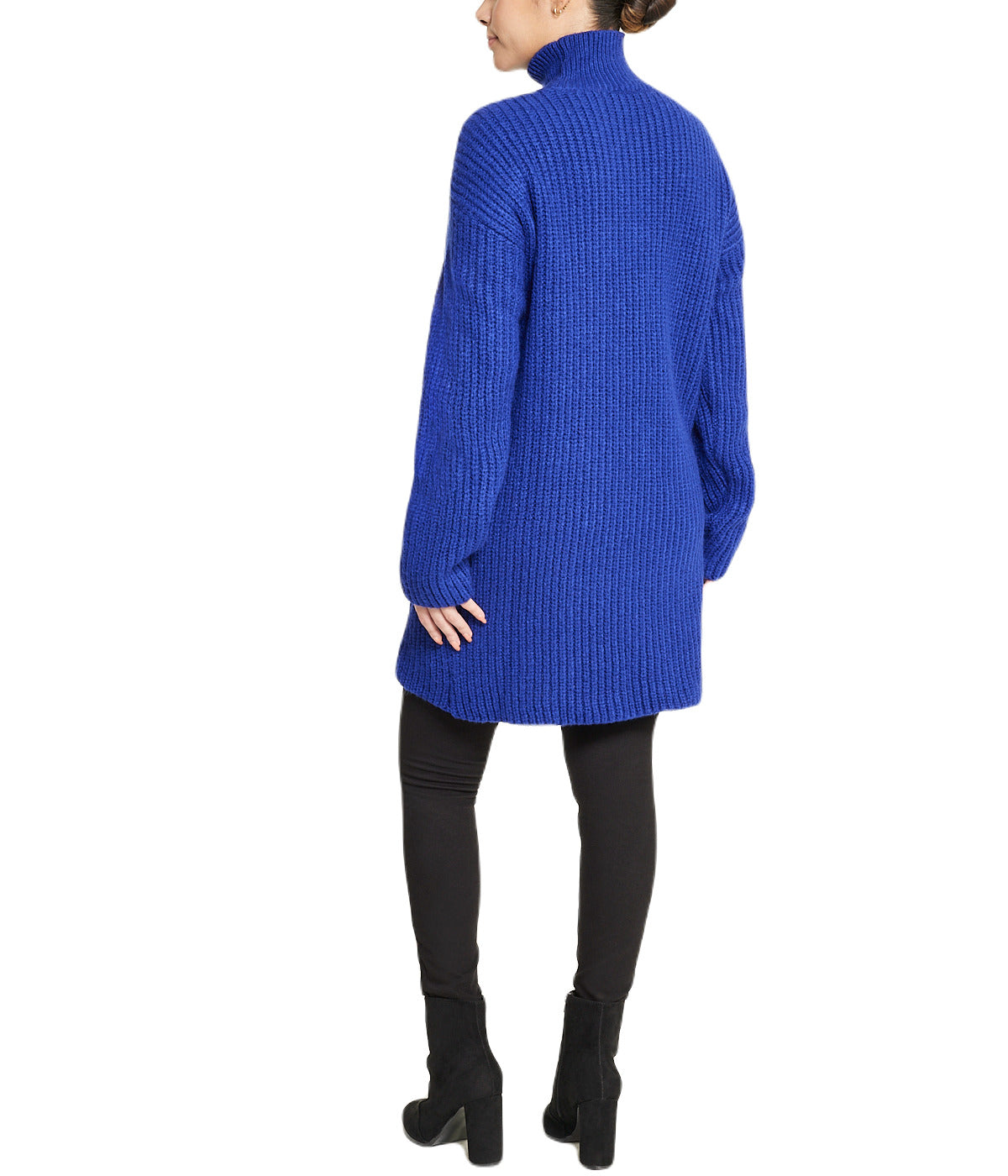 Turtleneck Funnel Sweater Dress-Feelings Star