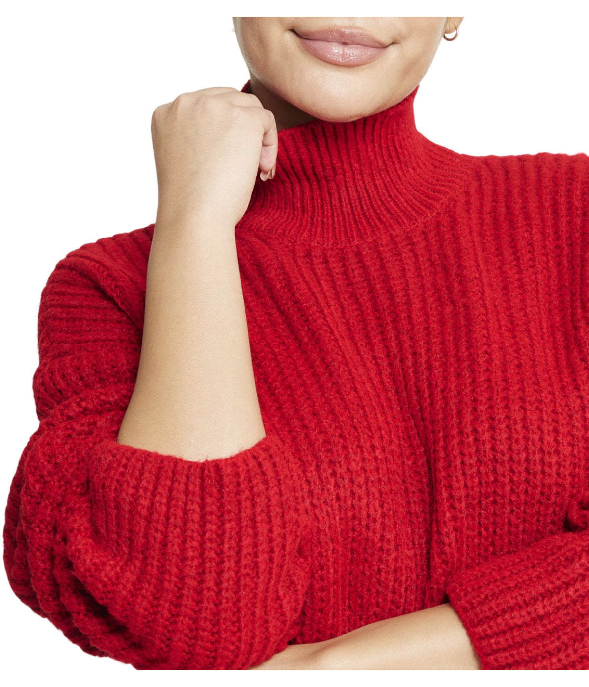 Turtleneck Funnel Sweater Dress-Feelings Star