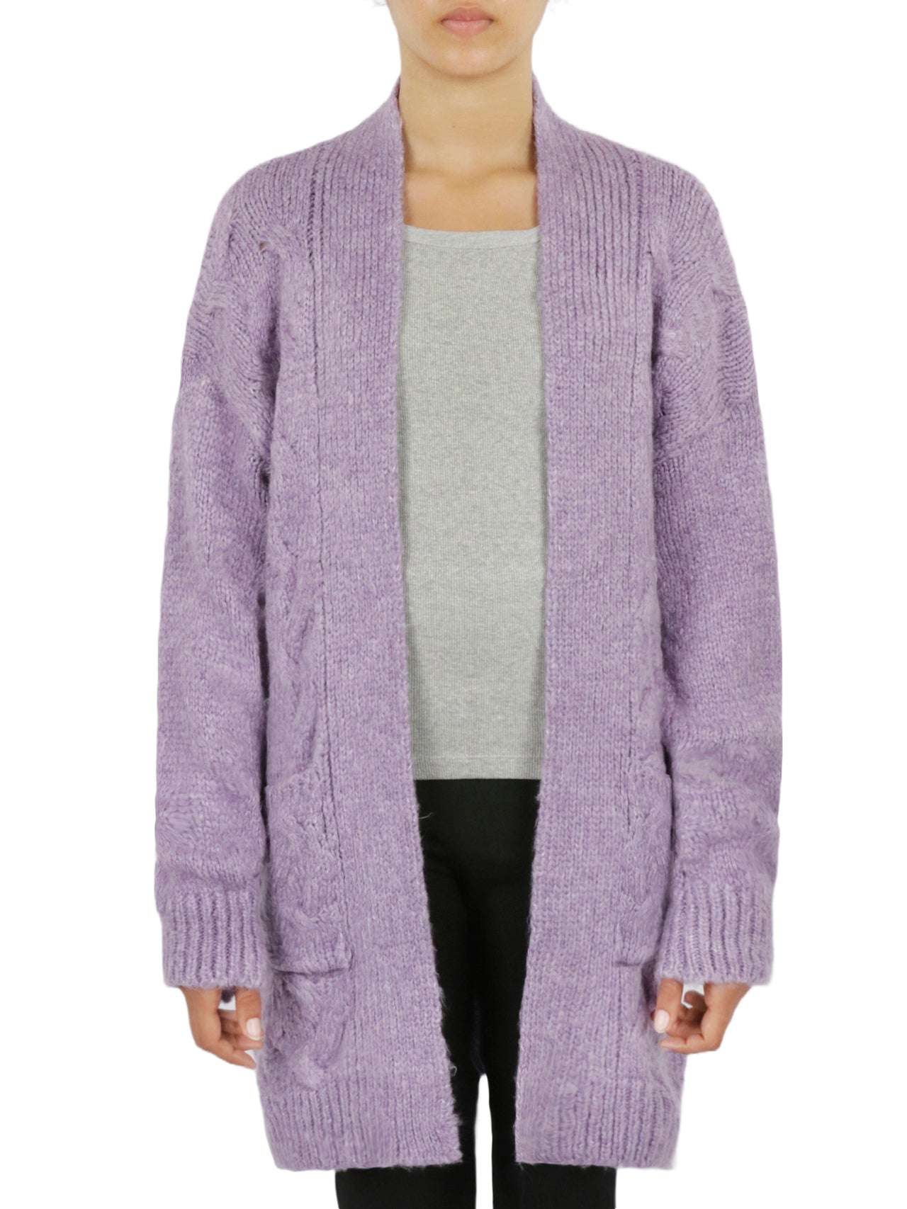 Cable Flyaway Cardigan-Feelings Star