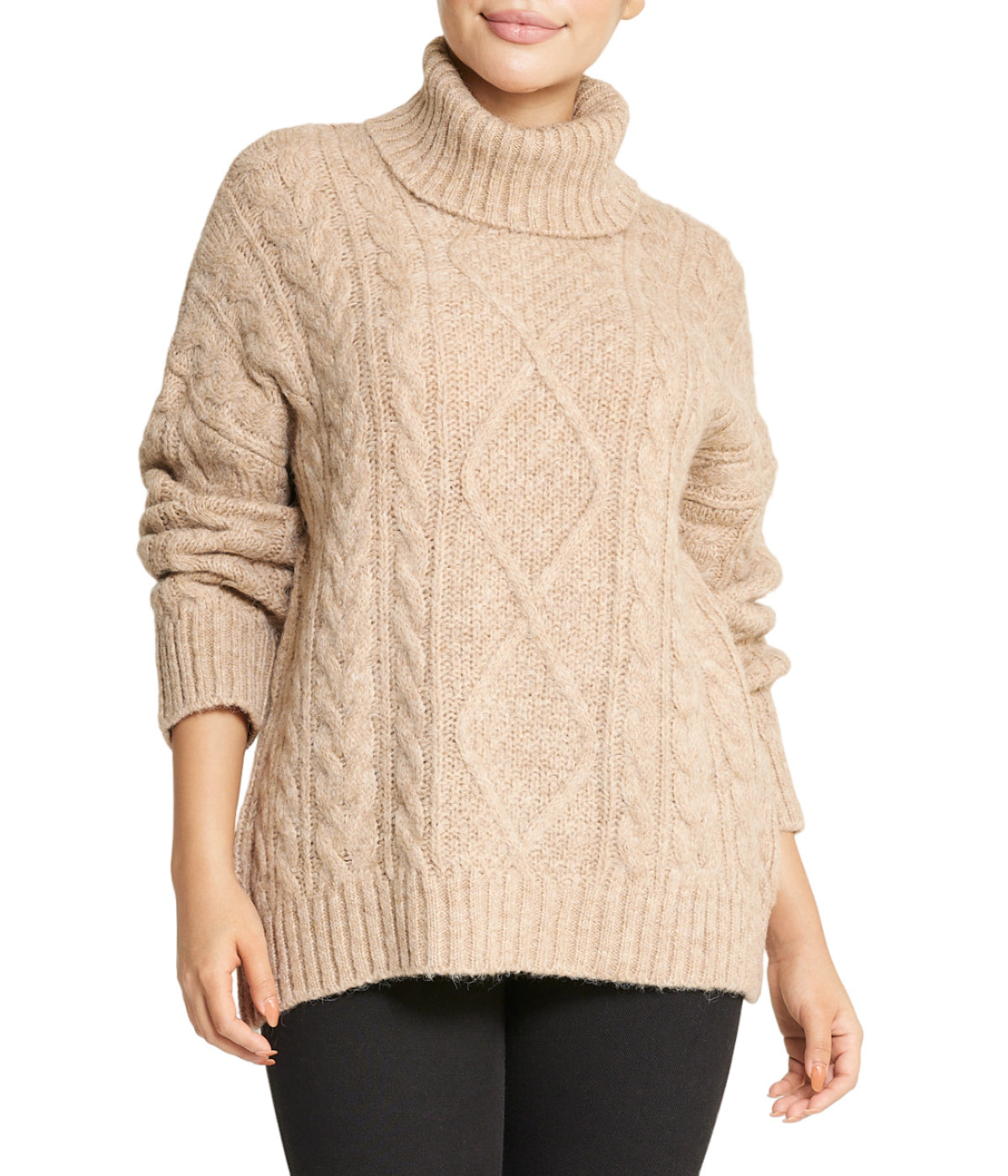 Cable Turtleneck Sweater-Feelings Star