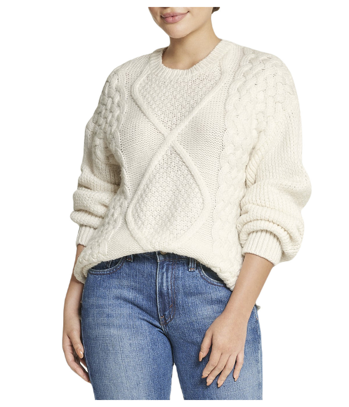 Cable Knit Cropped Pullover Sweater-Feelings Star