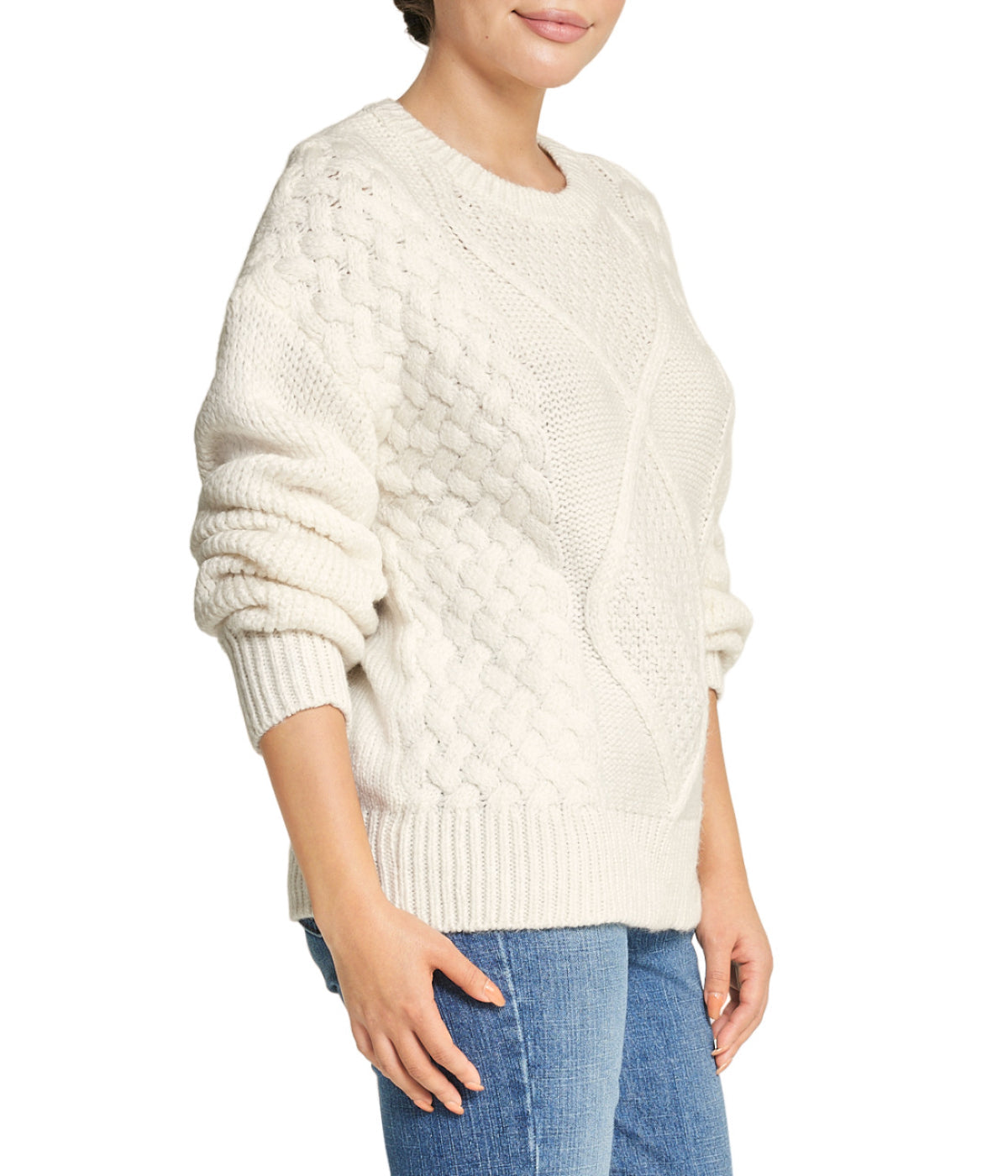 Cable Knit Cropped Pullover Sweater-Feelings Star