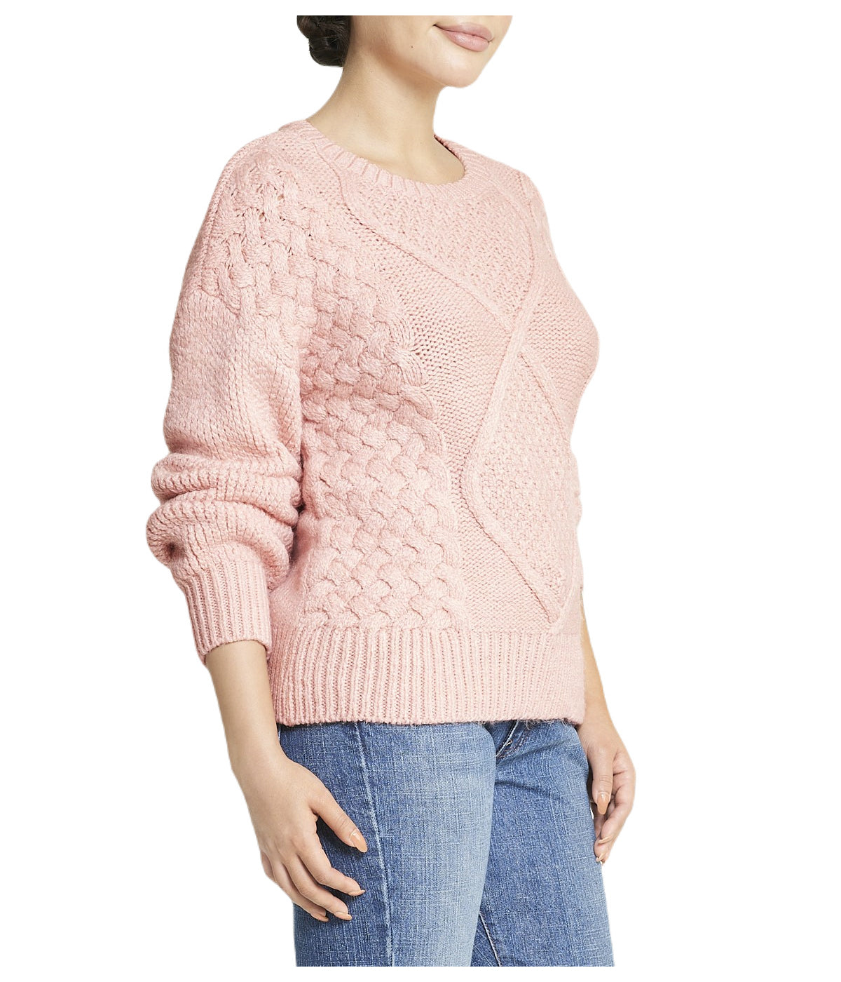 Cable Knit Cropped Pullover Sweater-Feelings Star