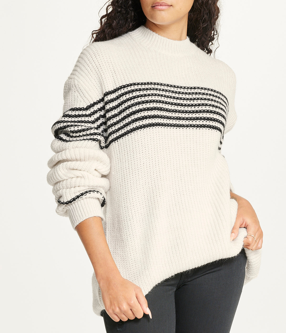 Striped Tunic Sweater-Feelings Star