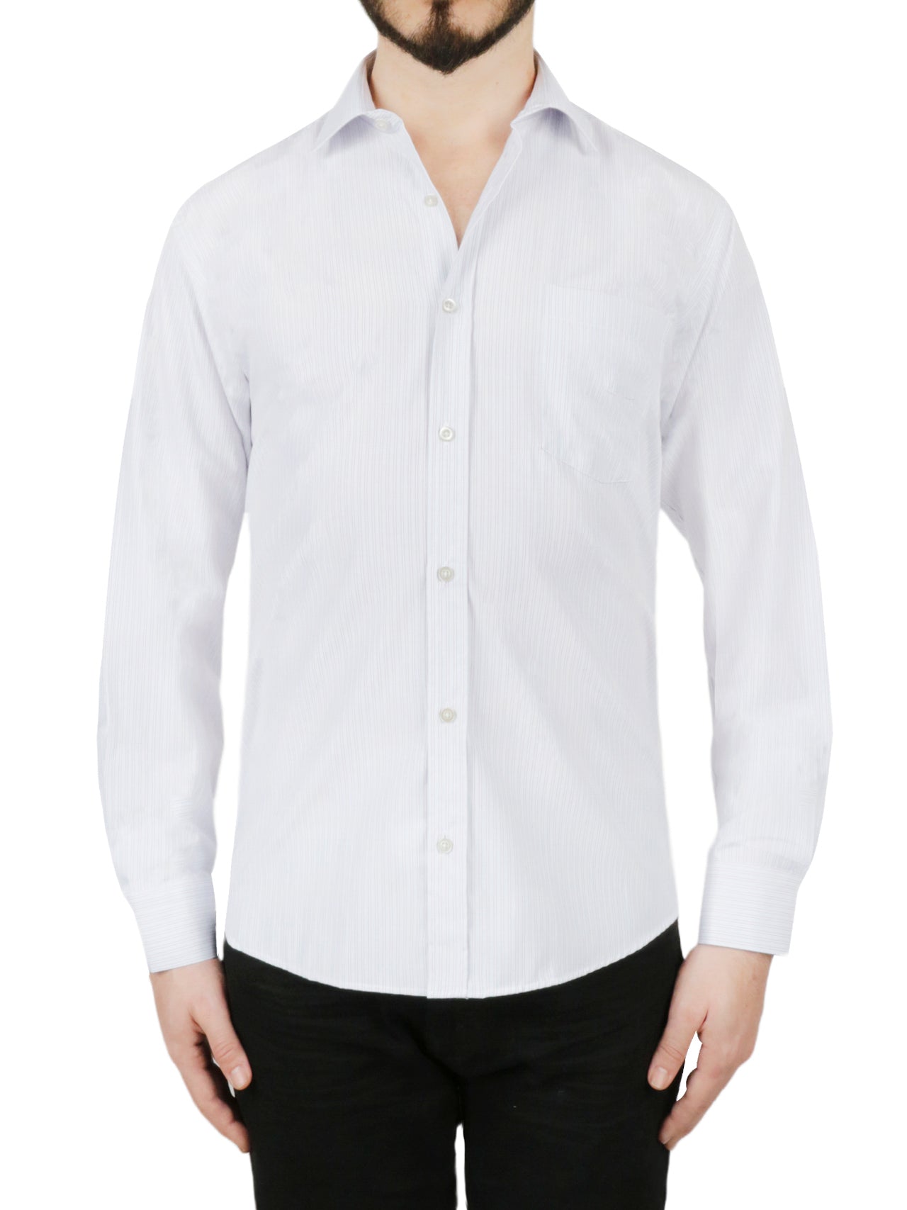 White Stripe Dress Shirt-Feelings Star
