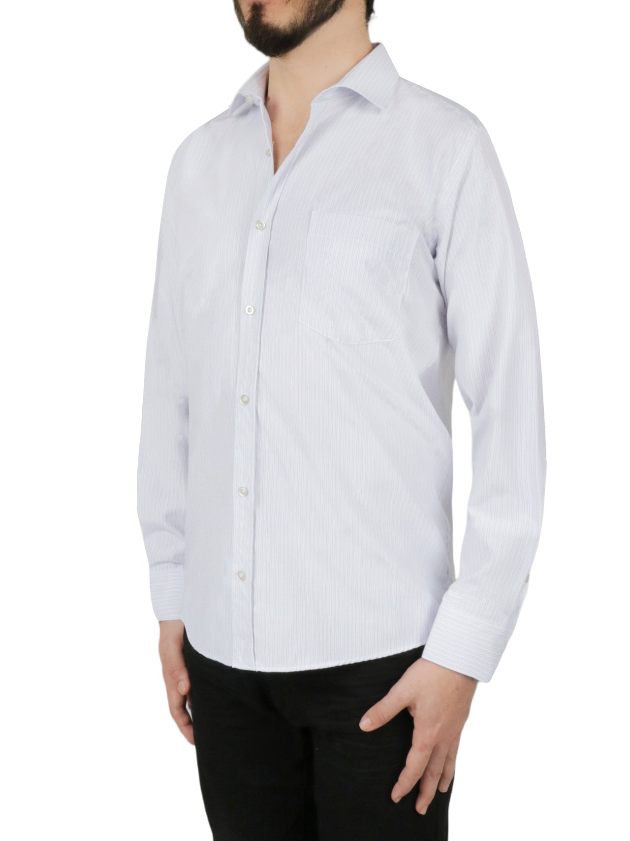 White Stripe Dress Shirt-Feelings Star