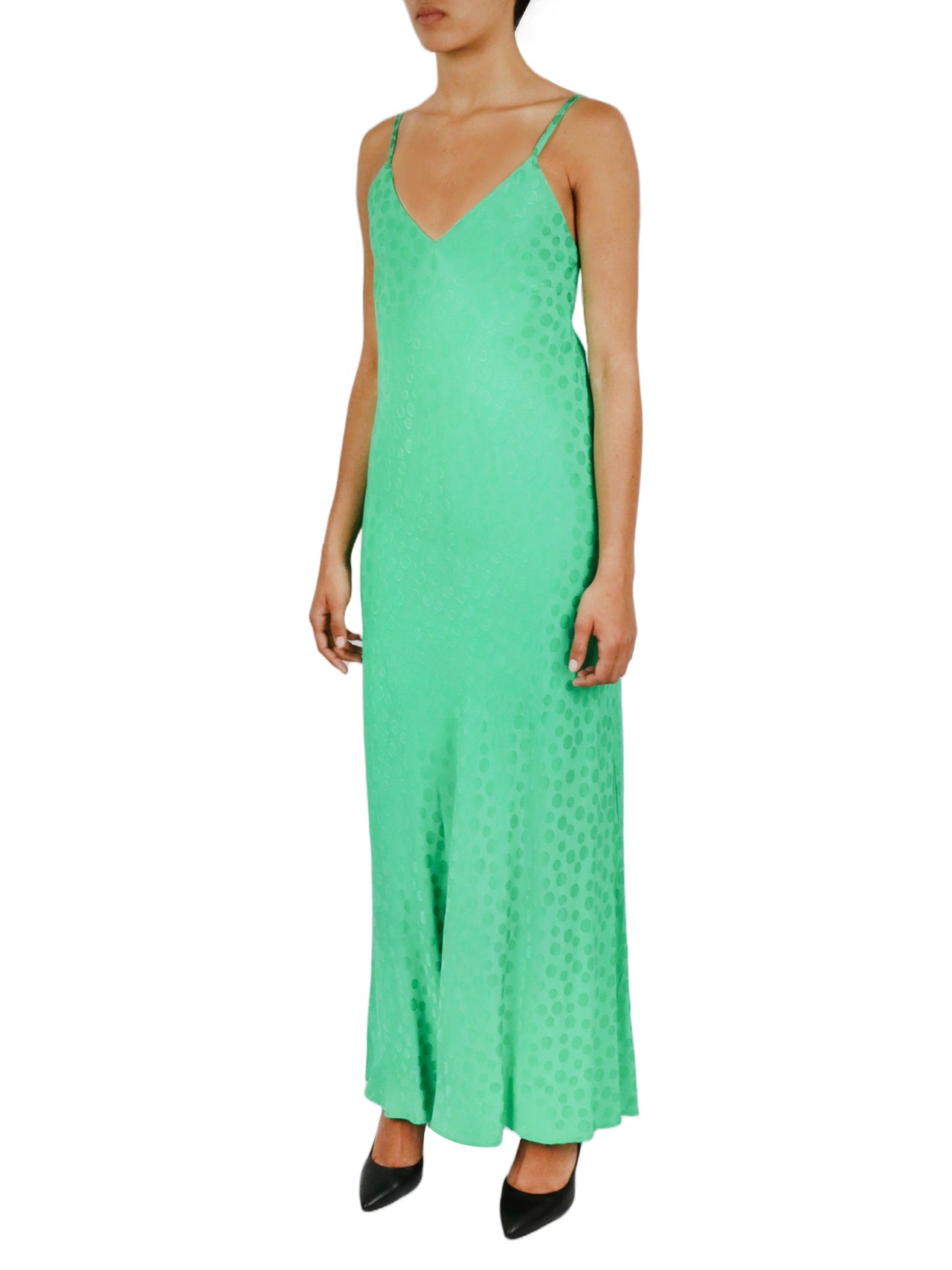 Tonal Patterned Charmeuse Dress-Feelings Star