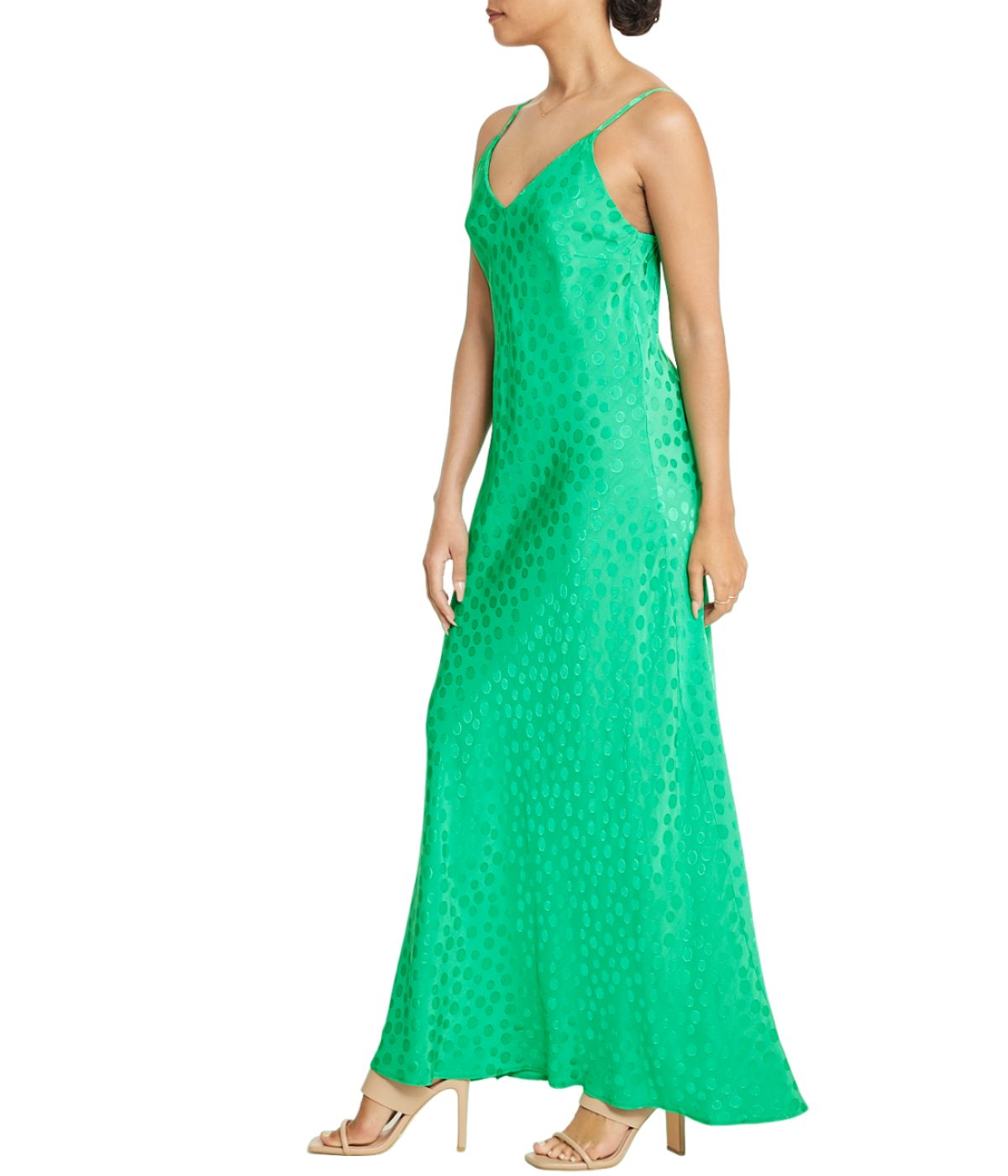 Tonal Patterned Charmeuse Dress-Feelings Star