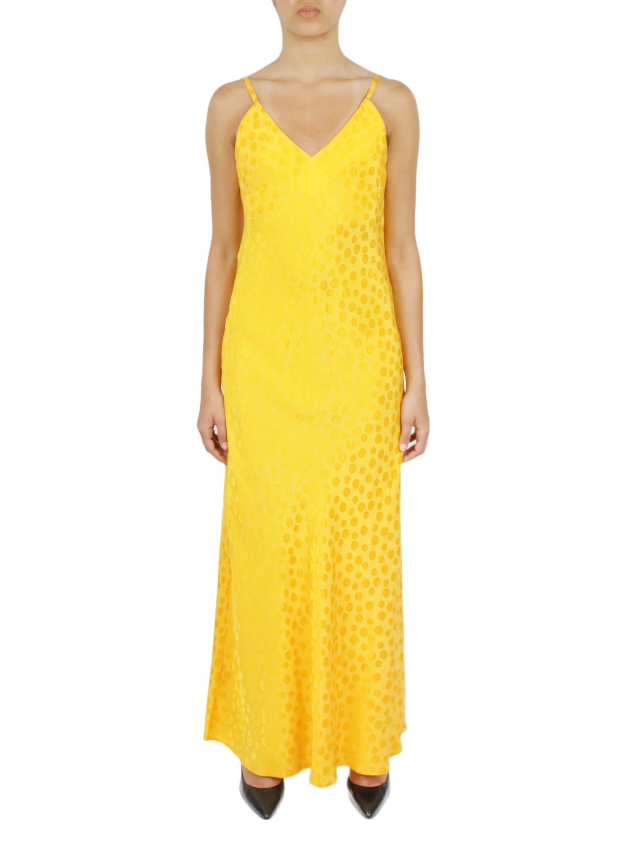Tonal Patterned Charmeuse Dress-Feelings Star
