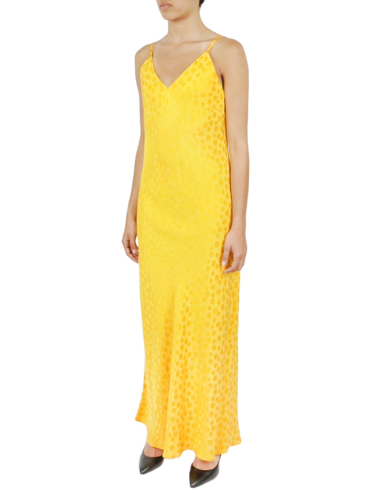 Tonal Patterned Charmeuse Dress-Feelings Star