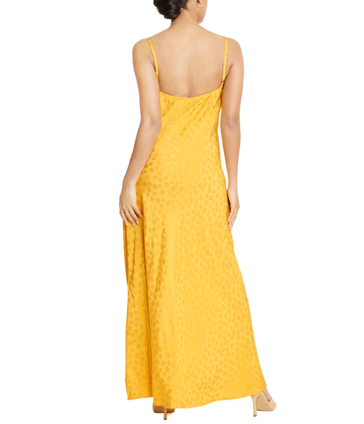 Tonal Patterned Charmeuse Dress-Feelings Star