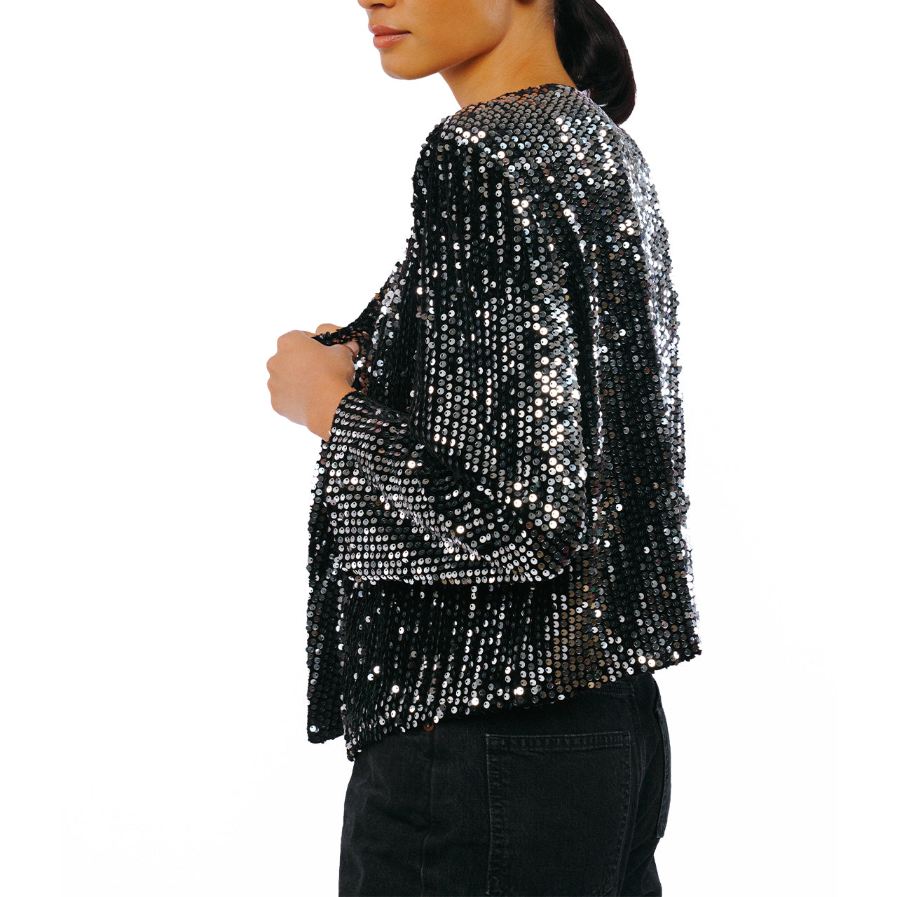 Umera Velvet Sequin Jacket-Feelings Star