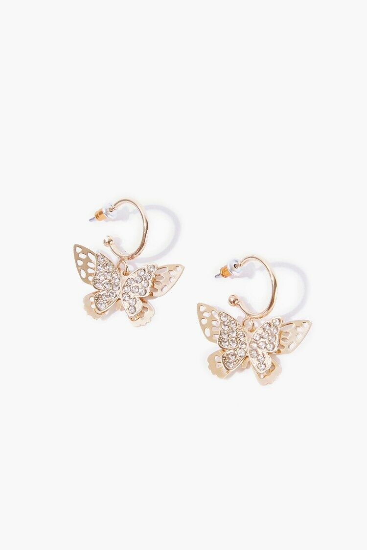 Butterfly Hoop Earrings-Feelings Star