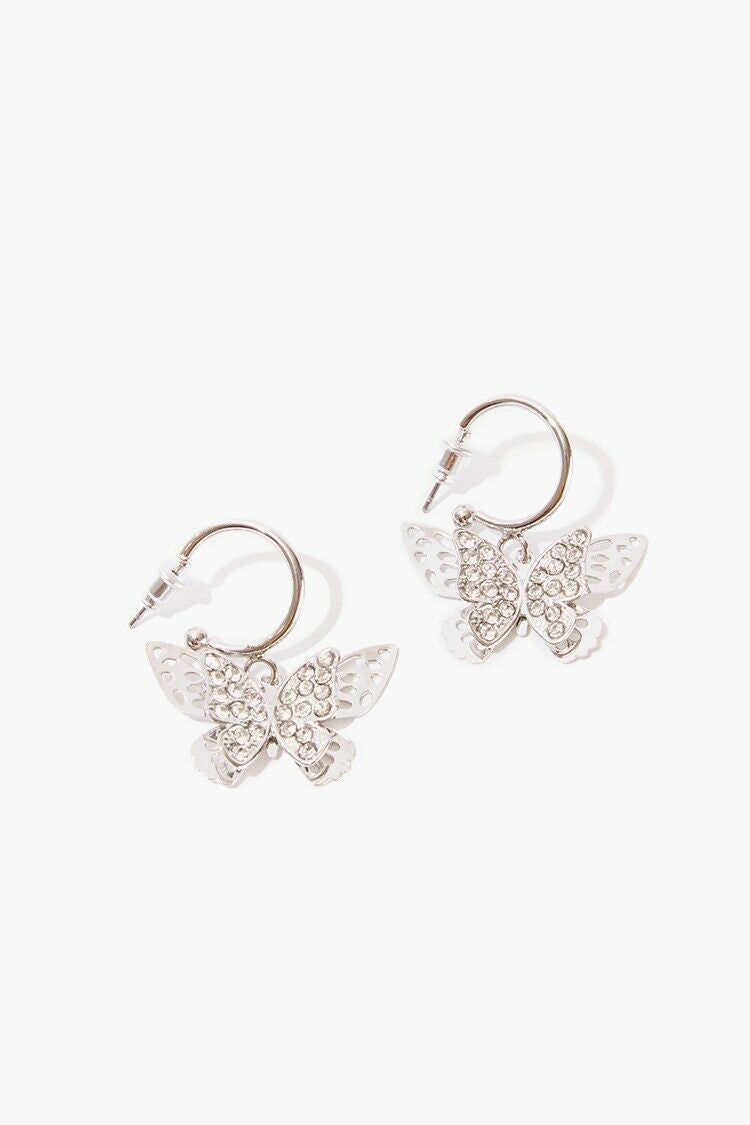 Butterfly Hoop Earrings-Feelings Star