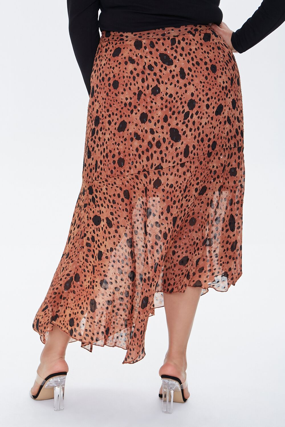 Plus Size Spotted Maxi Skirt-Feelings Star