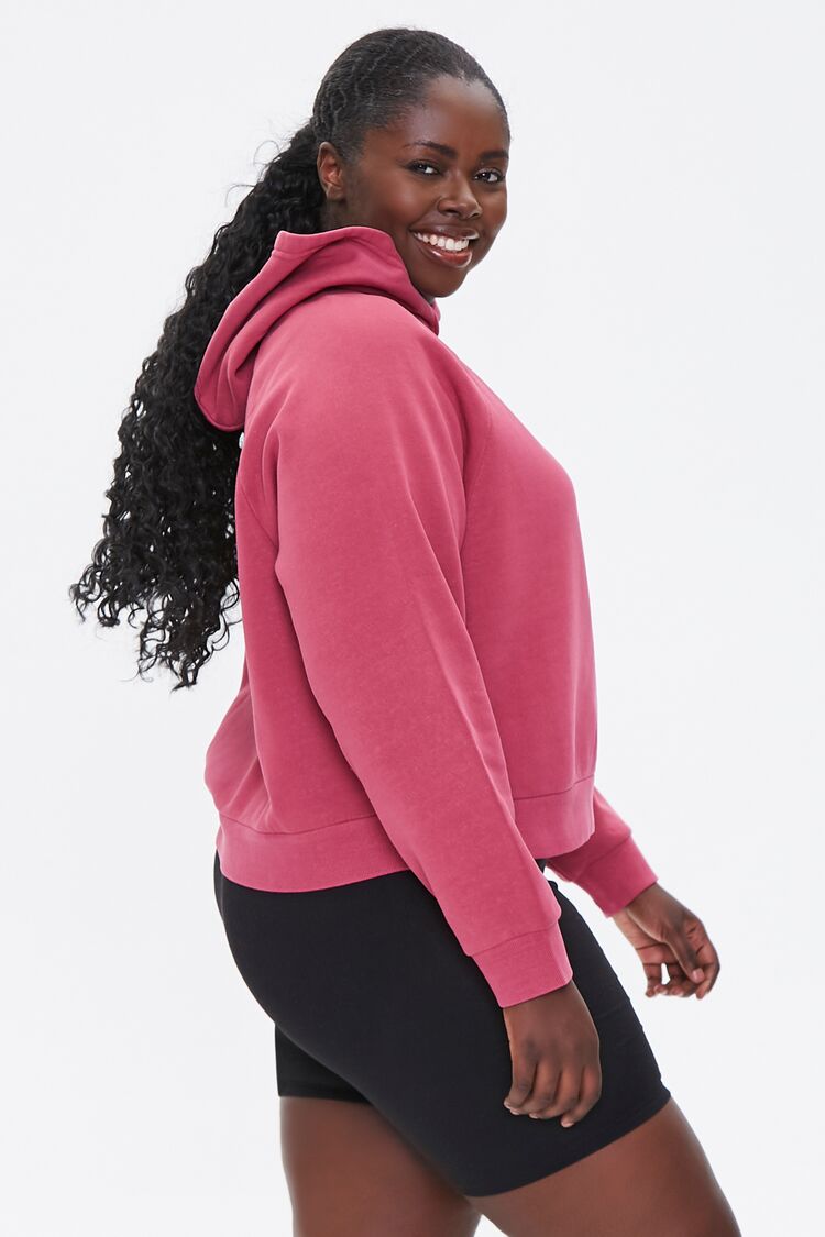Plus Size Fleece Hoodie-Feelings Star