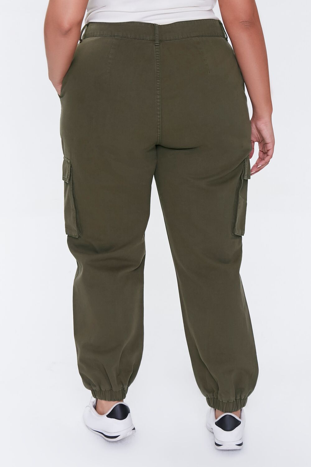 Plus Size Distressed Joggers-Feelings Star