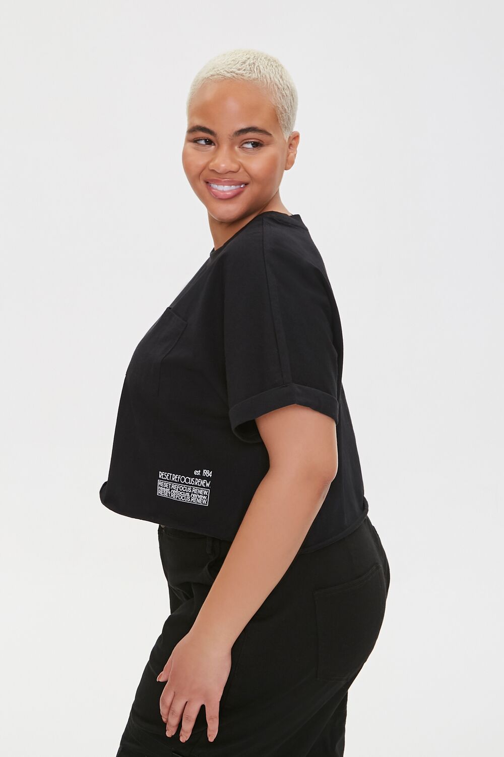 Plus Size Active Pocket Tee-Feelings Star