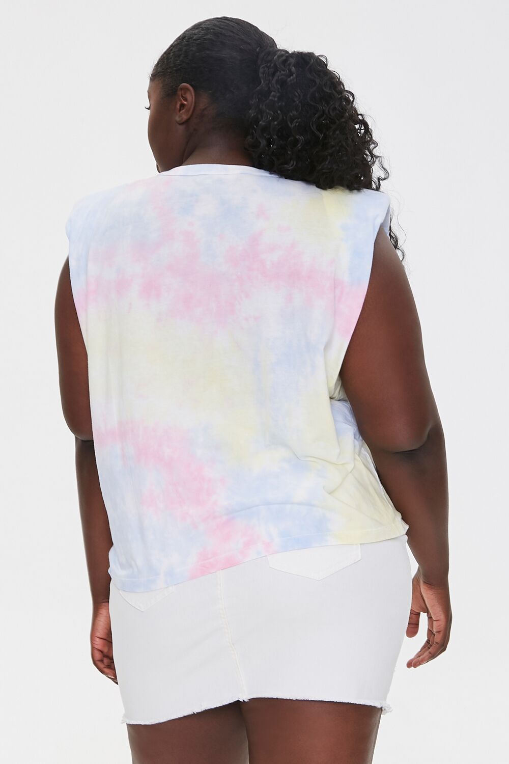 Padded Tie-Dye Muscle Tee-Feelings Star