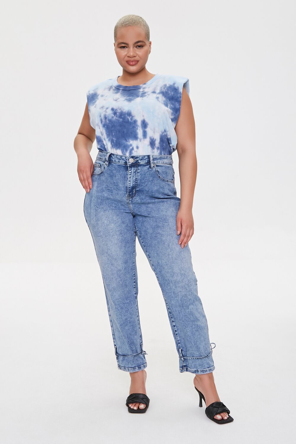 Padded Tie-Dye Muscle Tee-Feelings Star