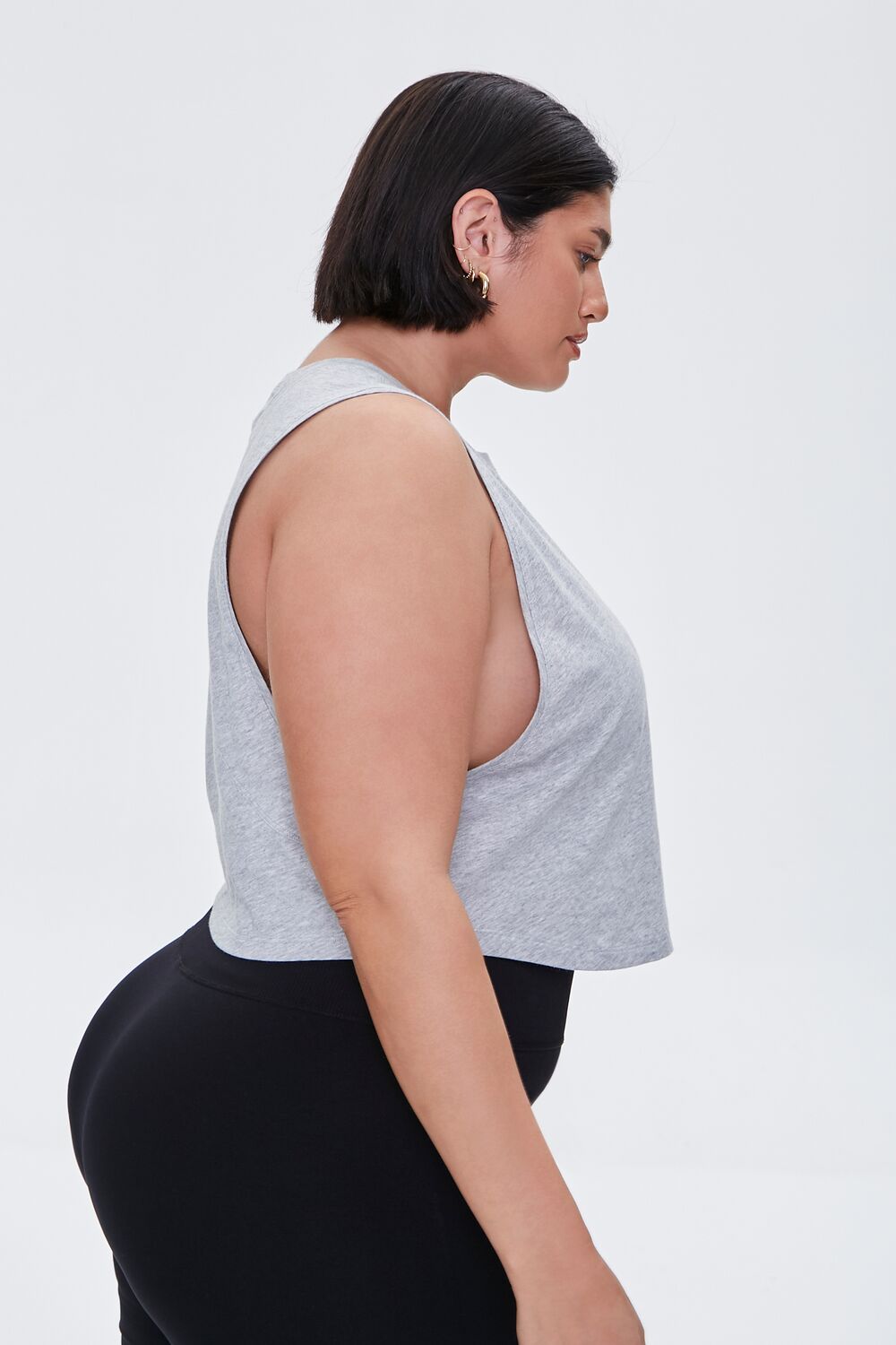 Plus Size Active Muscle Tee-Feelings Star