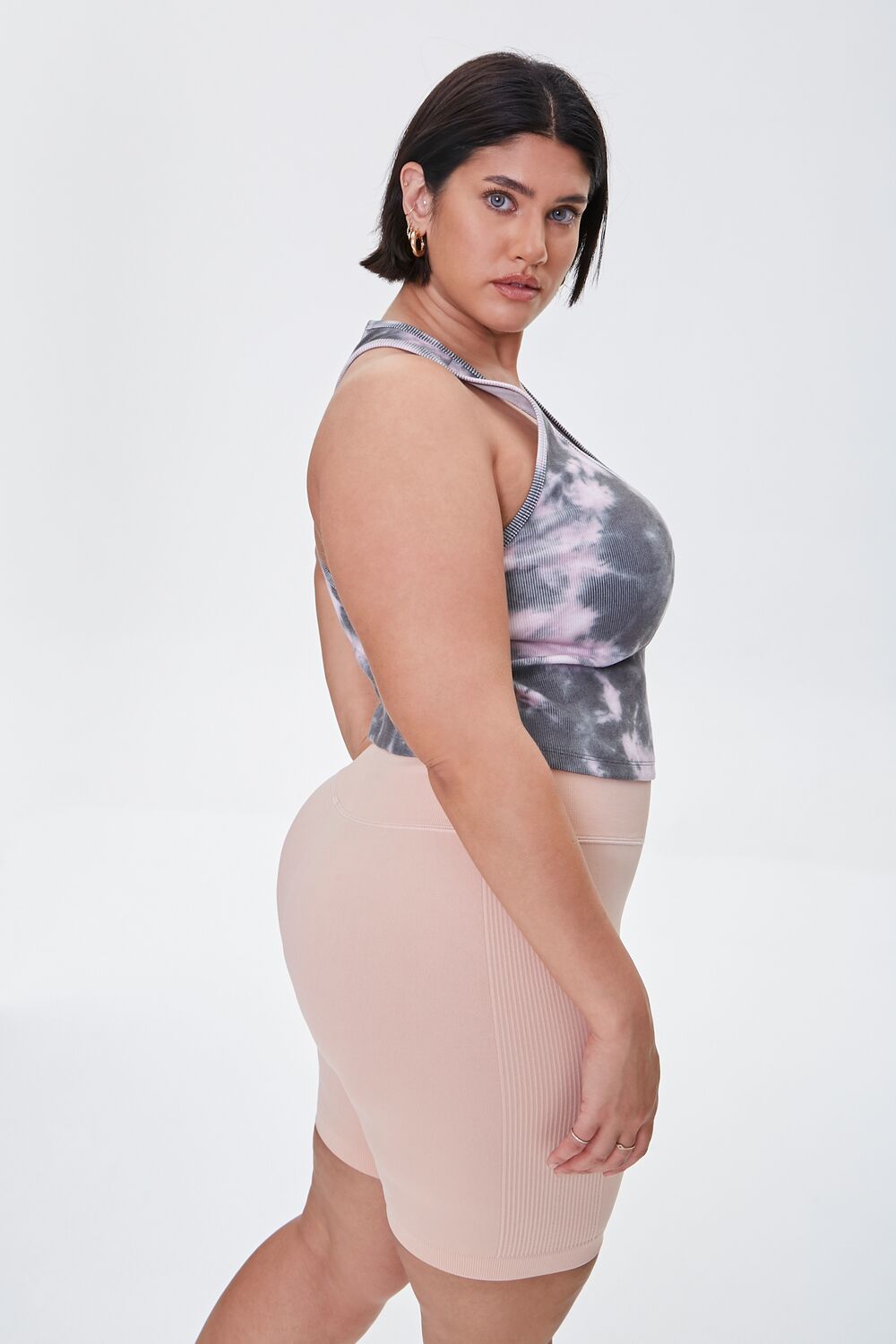 Plus Size Active Tie-Dye Tank Top-Feelings Star