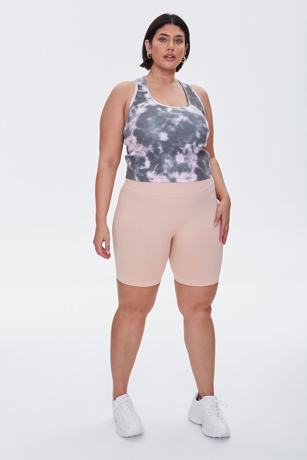 Plus Size Active Tie-Dye Tank Top-Feelings Star