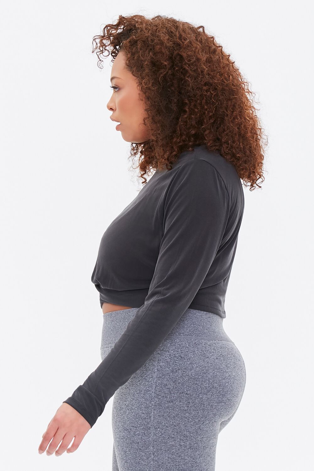 Plus Size Active Twisted Top-Feelings Star