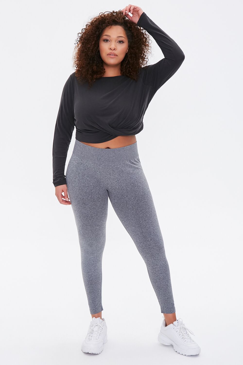 Plus Size Active Twisted Top-Feelings Star