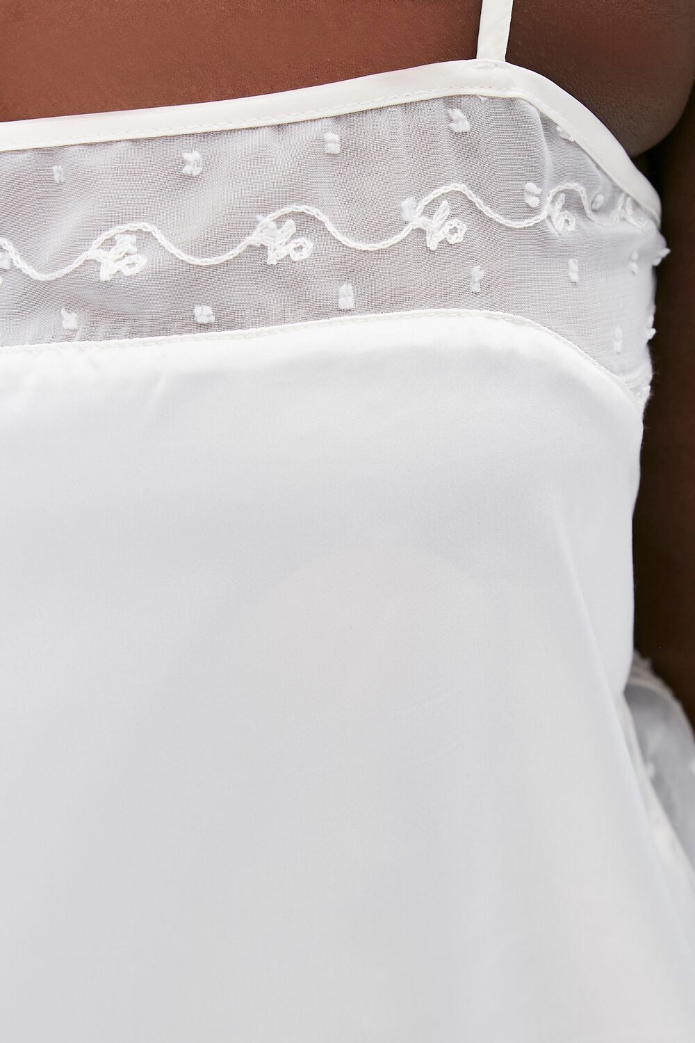 Plus Size Embroidered-Trim Cami-Feelings Star