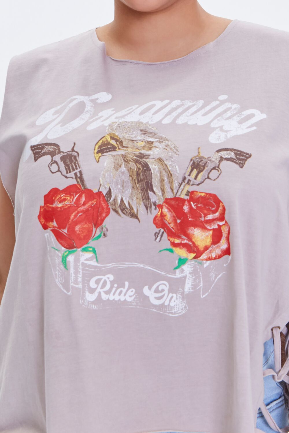 Plus Size Dreaming Muscle Tee-Feelings Star