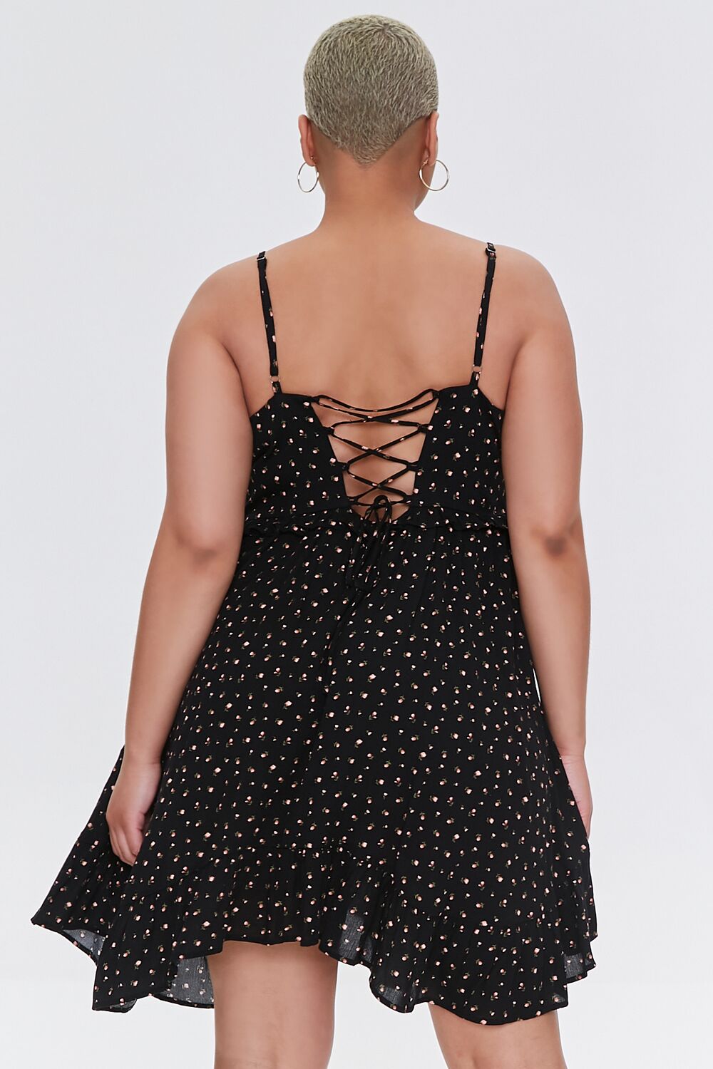 Plus Size Ditsy Floral Dress-Feelings Star