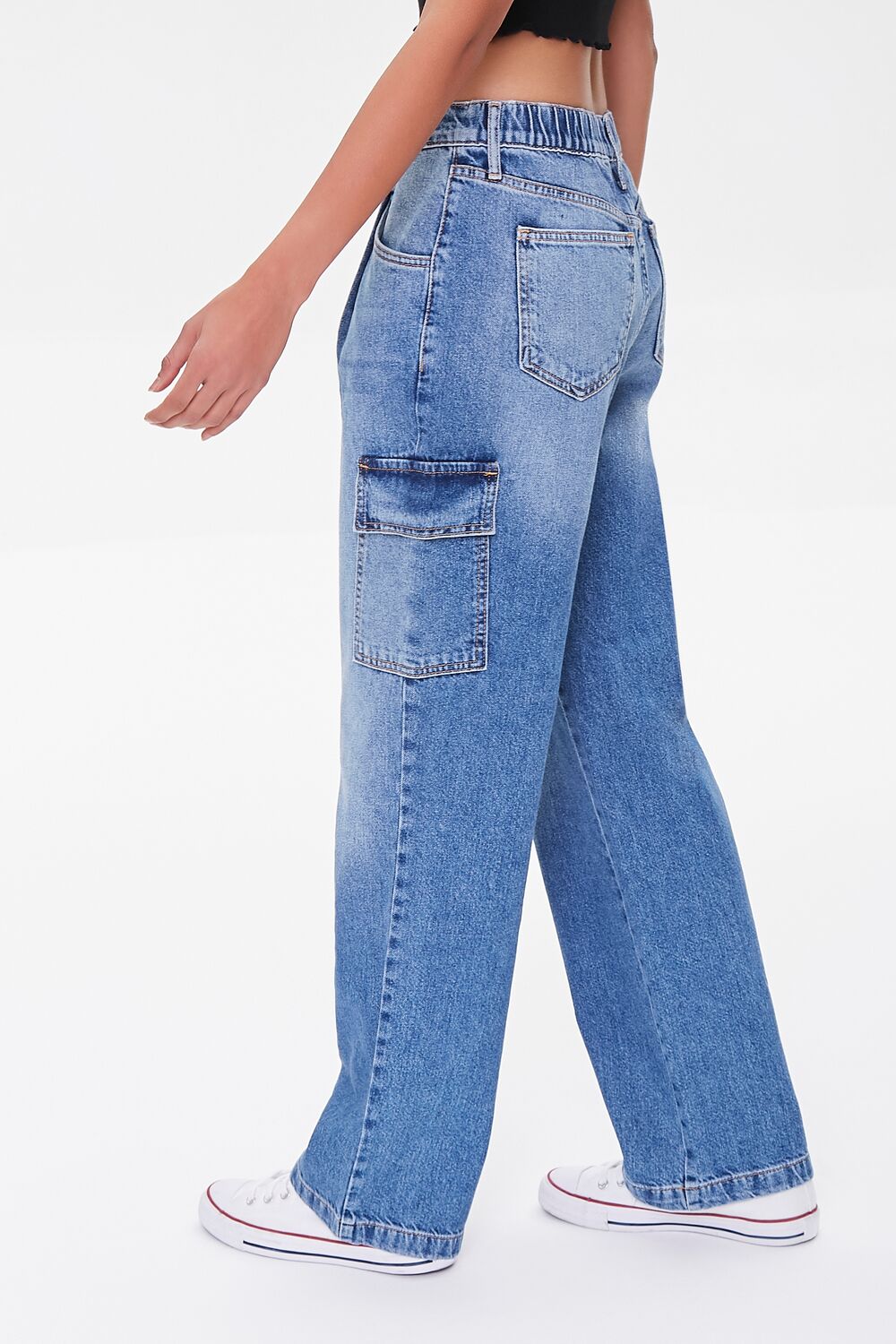 Cargo Straight-Leg Jeans-Feelings Star