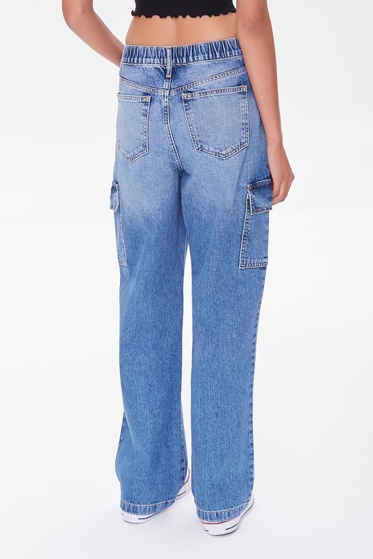 Cargo Straight-Leg Jeans-Feelings Star