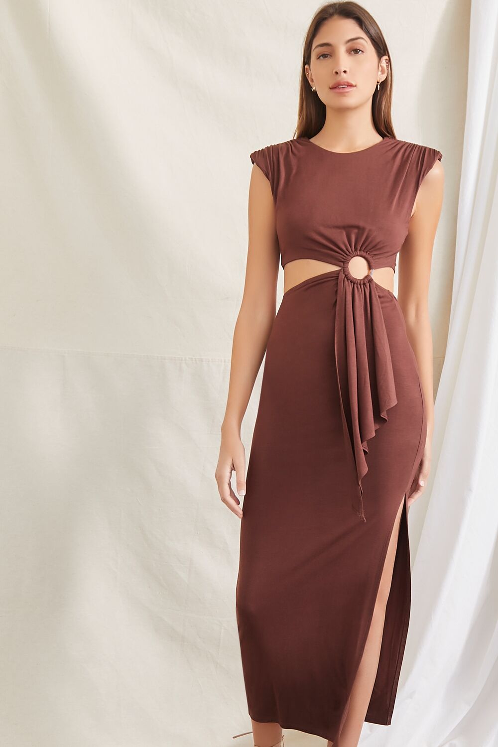 O-Ring Cutout Maxi Dress-Feelings Star