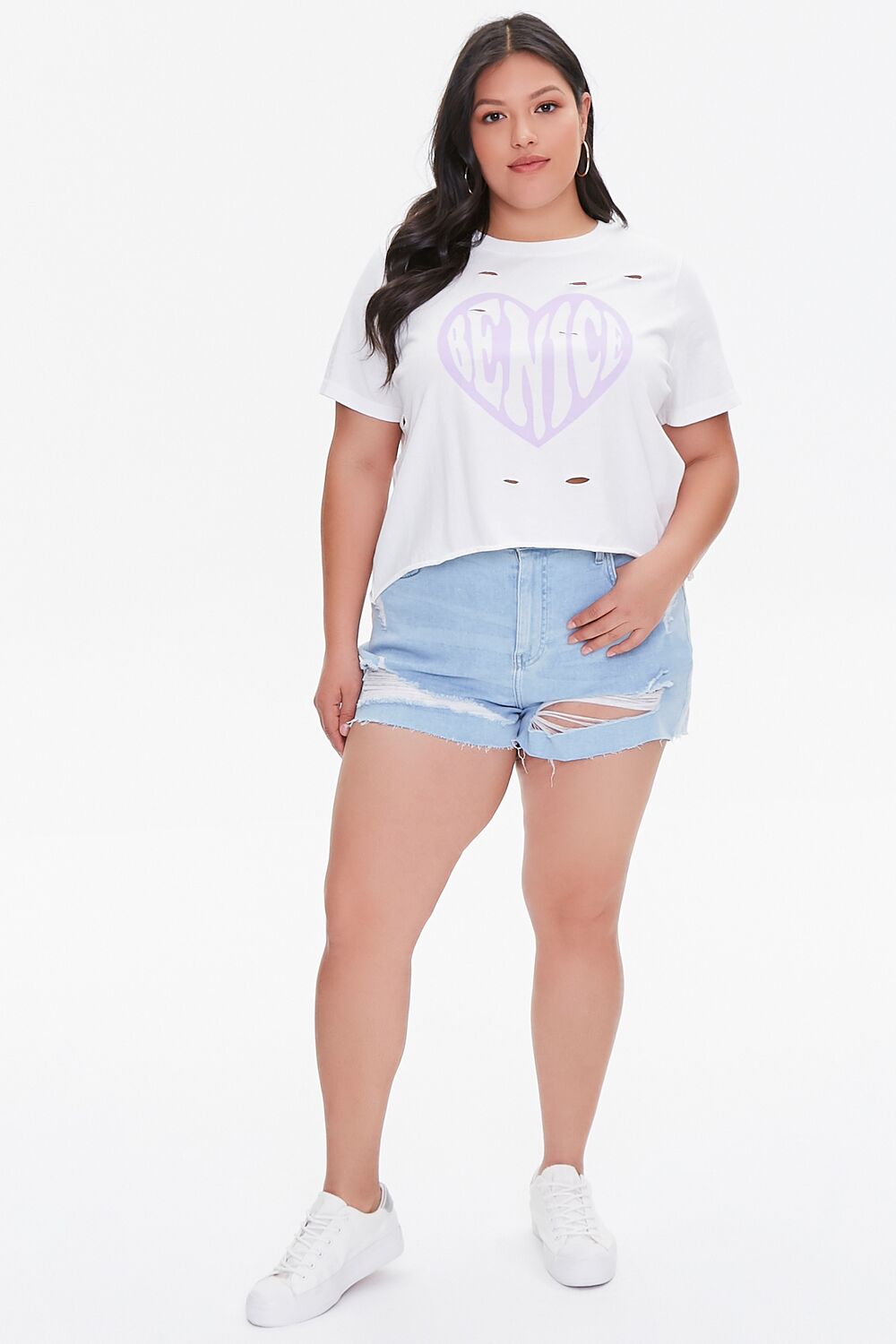 Plus Size Be Nice Graphic Tee-Feelings Star