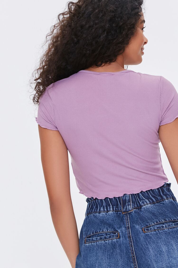 Split-Hem Lettuce-Edge Tee-Feelings Star