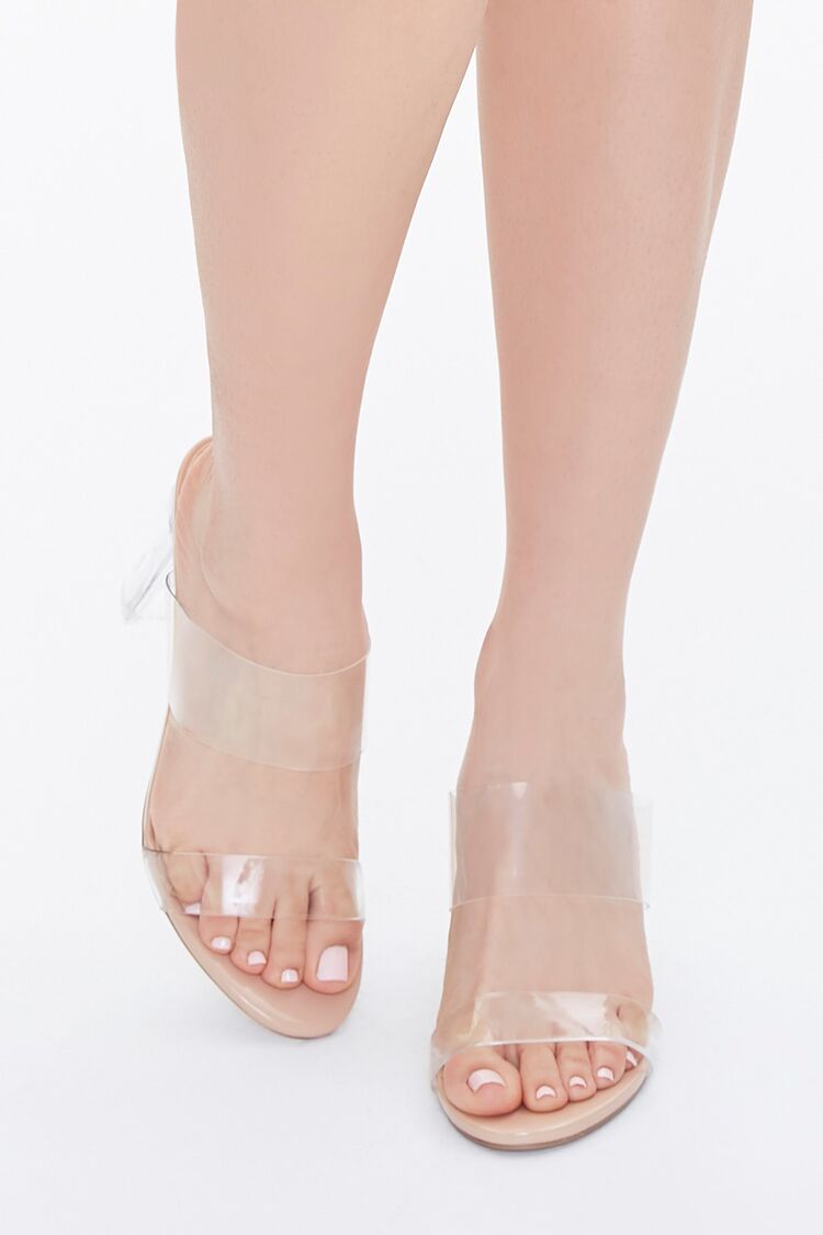 Transparent Lucite Block Heels-Feelings Star