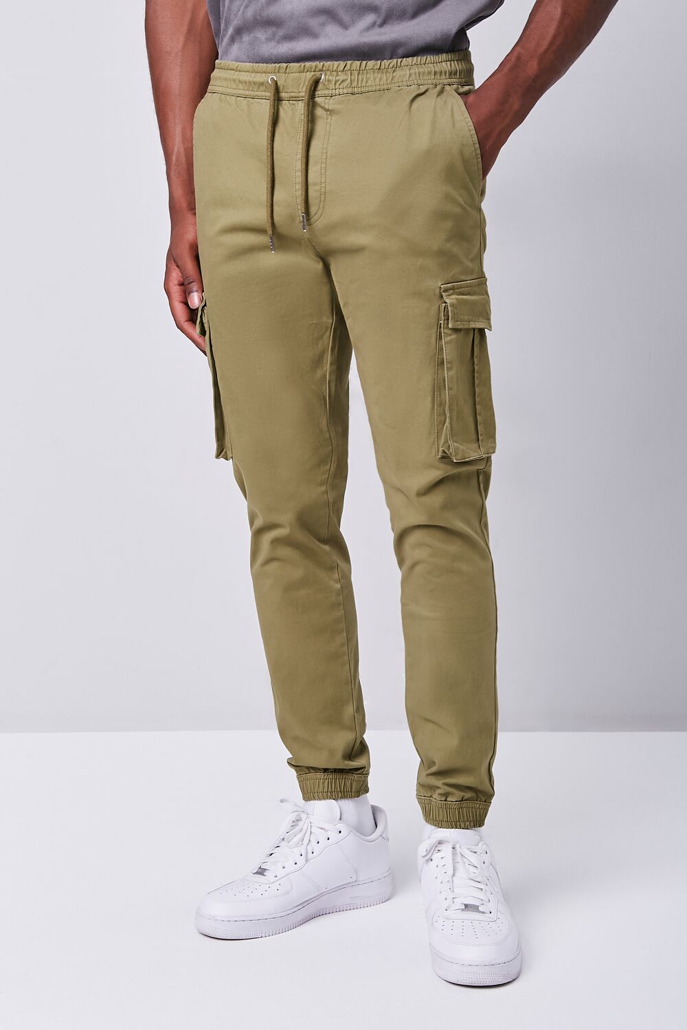 Twill Drawstring Cargo Pants-Feelings Star