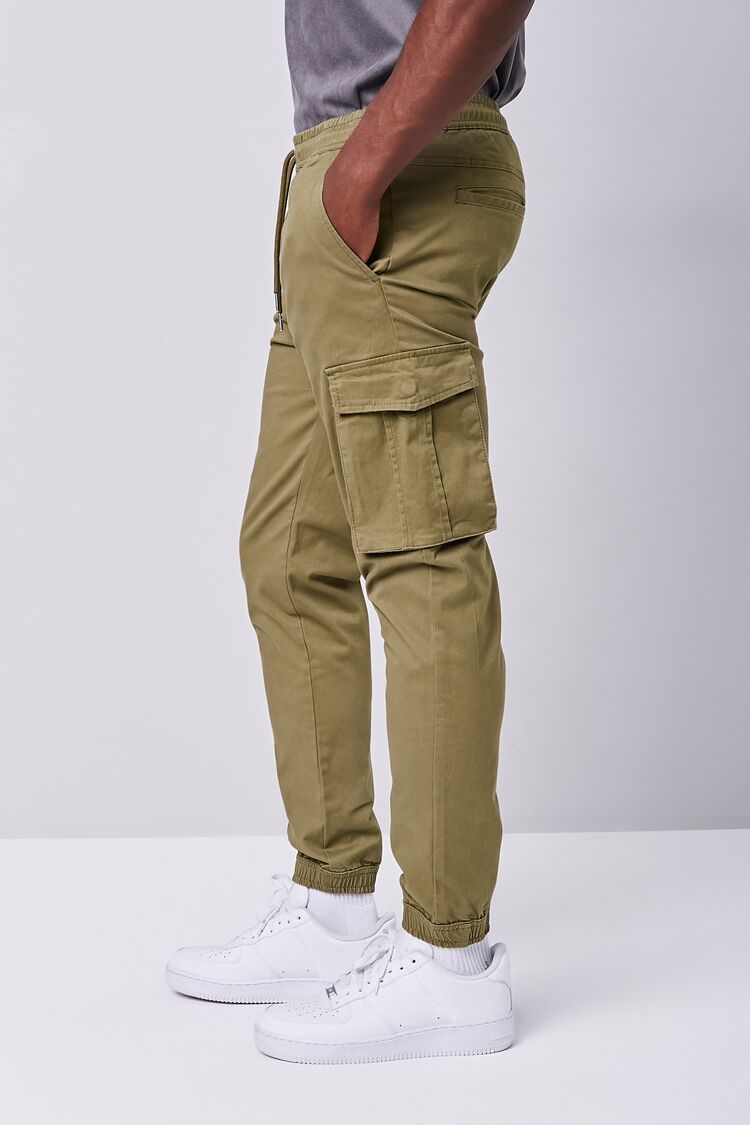 Twill Drawstring Cargo Pants-Feelings Star