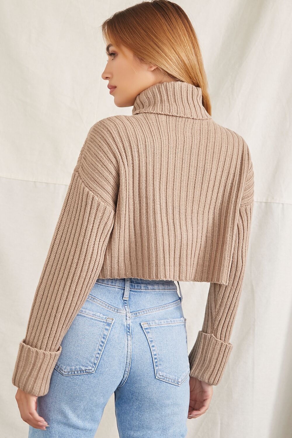 Turtleneck Cropped Sweater-Feelings Star