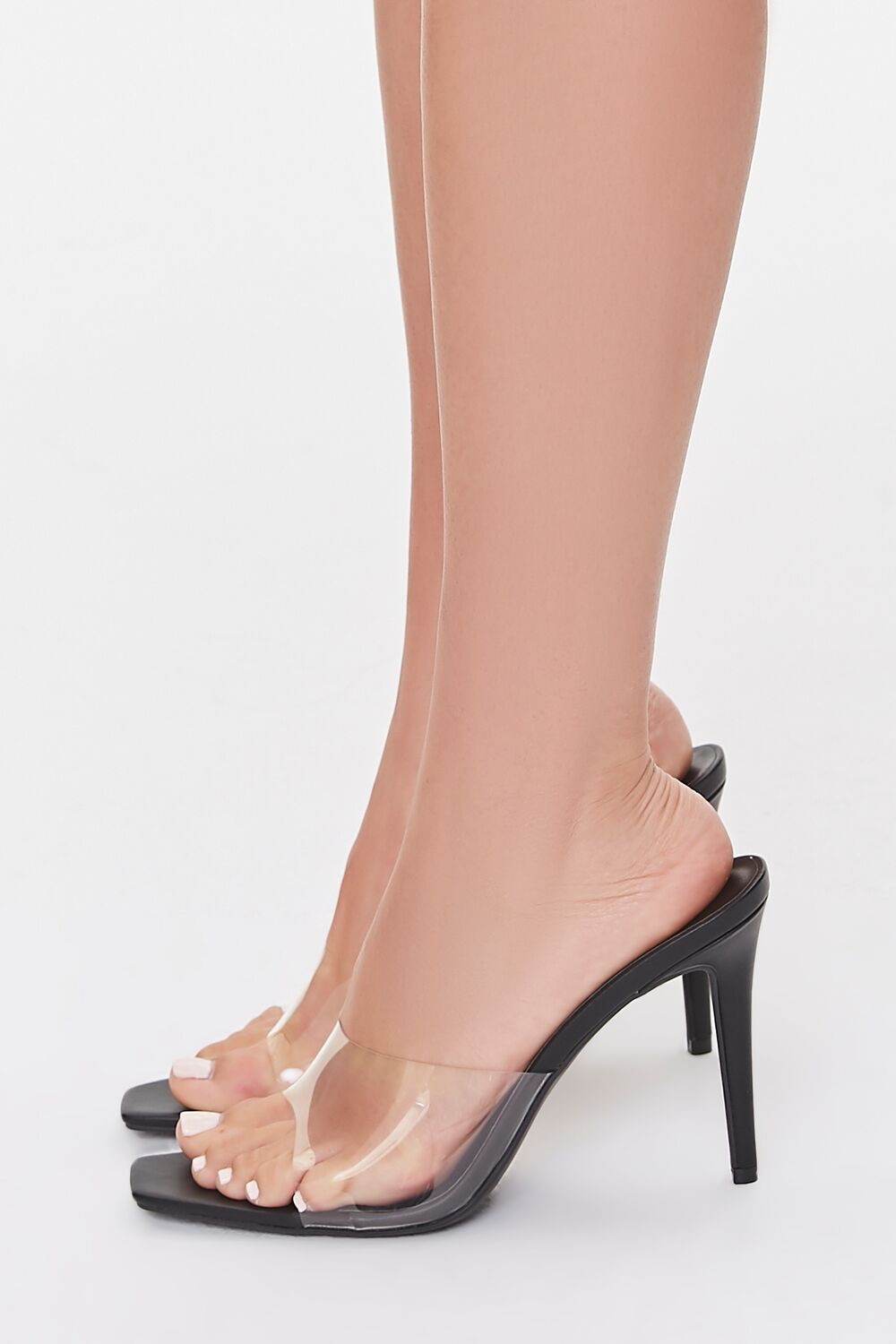 Transparent-Strap Stiletto Heels-Feelings Star