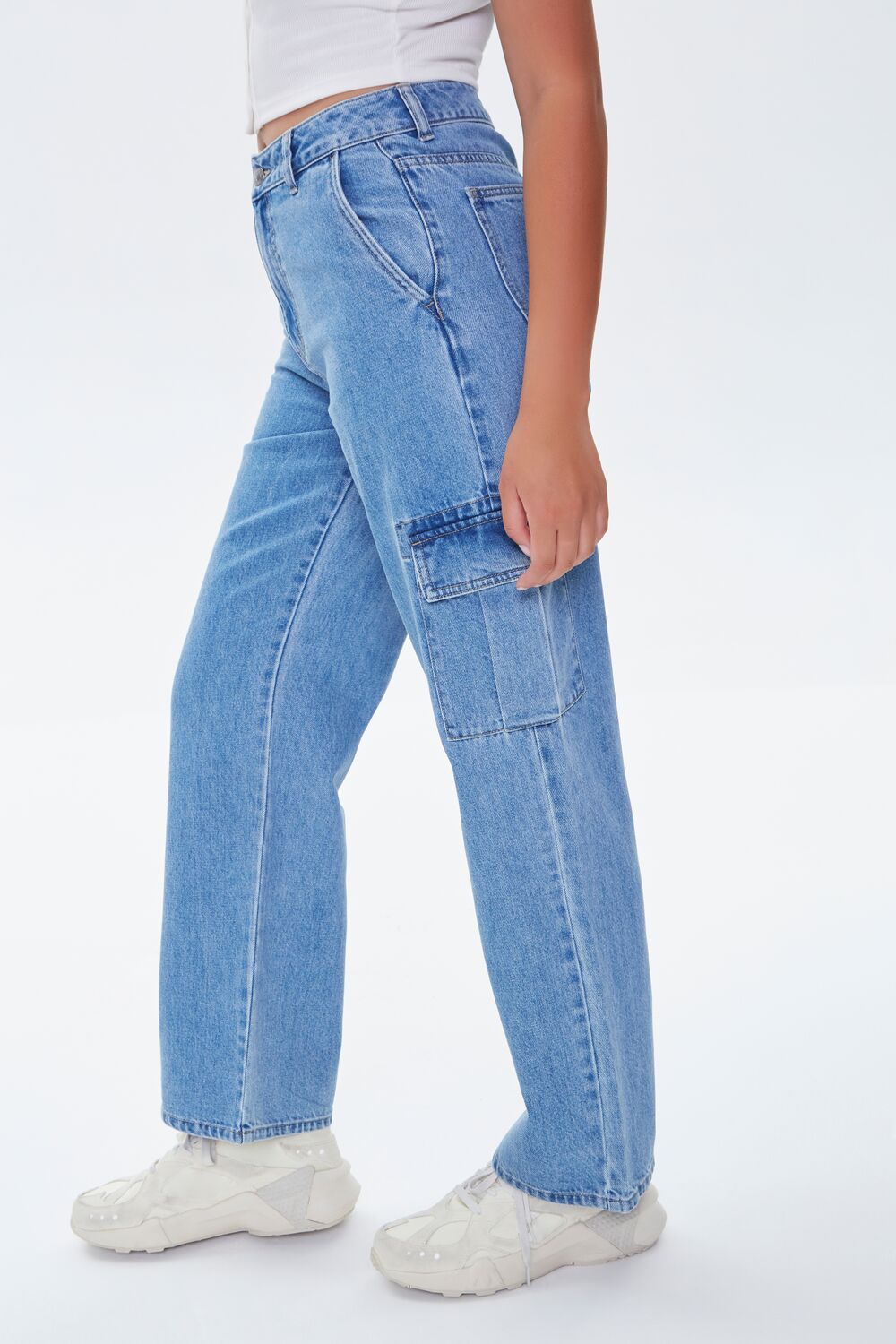 Cargo Straight-Leg Jeans-Feelings Star