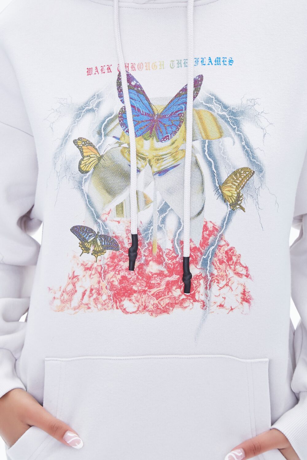 Butterfly Lightning Graphic Hoodie-Feelings Star