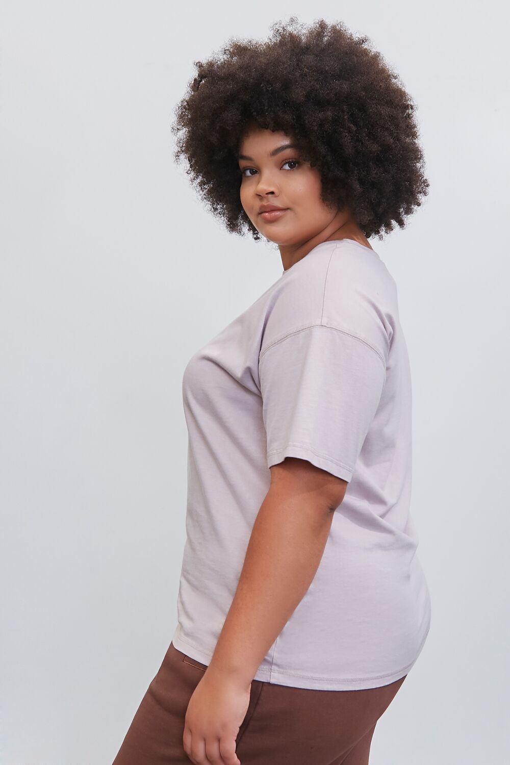 Plus Size Embroidered Pantone Crew Tee-Feelings Star