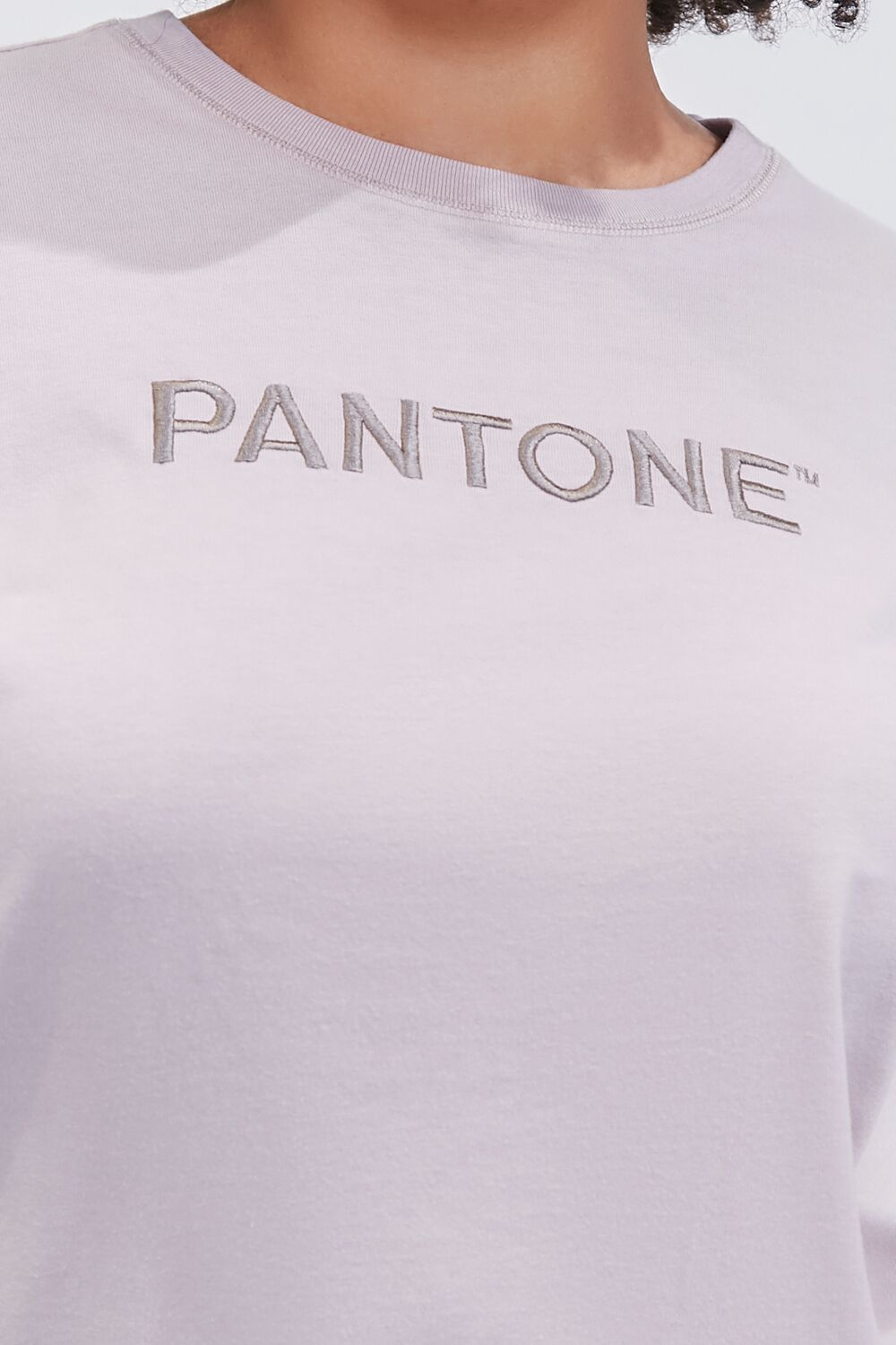 Plus Size Embroidered Pantone Crew Tee-Feelings Star