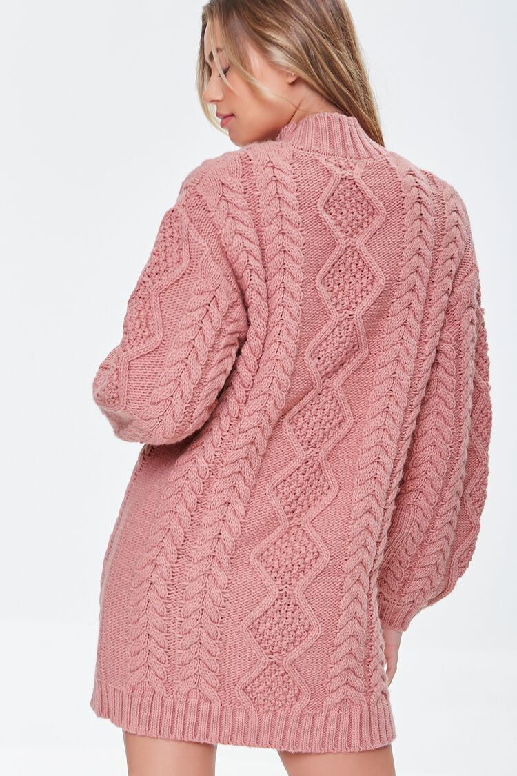 Cable Knit Sweater Mini Dress-Feelings Star