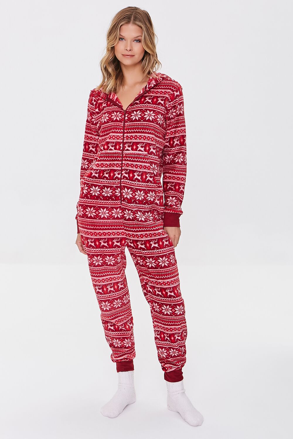 Fleece Fair Isle Pajama One-Piece-Feelings Star