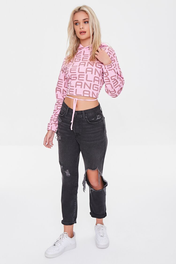 Angel Graphic Self-Tie Hoodie-Feelings Star