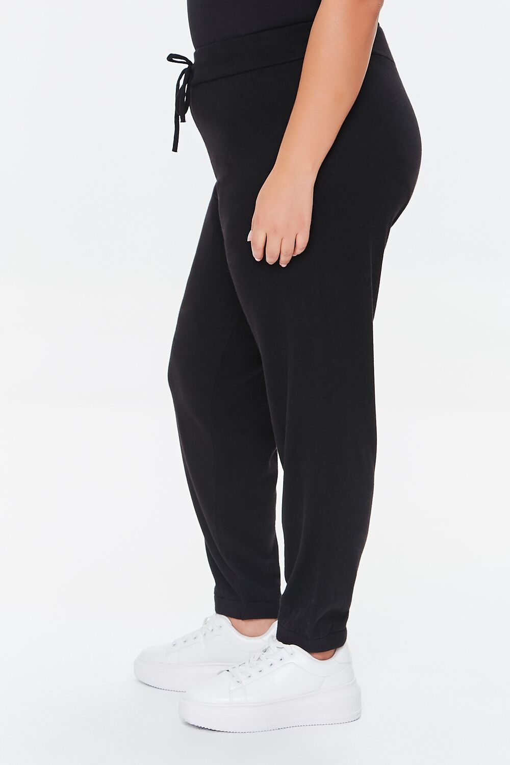 Plus Size Drawstring High-Rise Joggers-Feelings Star